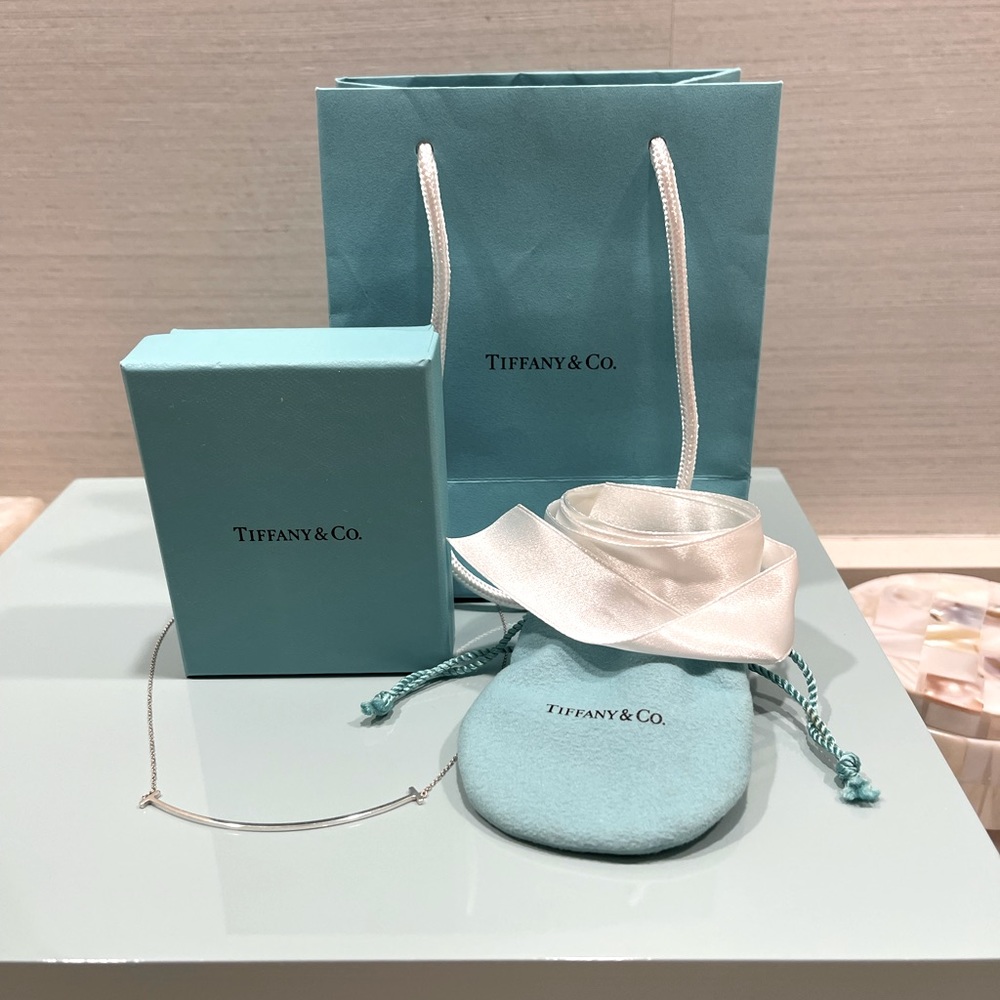 Tiffany and Co. T Smile Necklace Silver